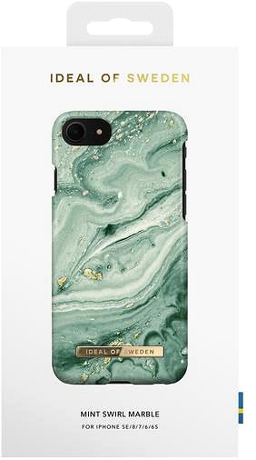 Kryt na mobil iDeal Of Sweden Fashion pre iPhone 8/7/6/6S/SE (2020/2022) mint swirl marble ...