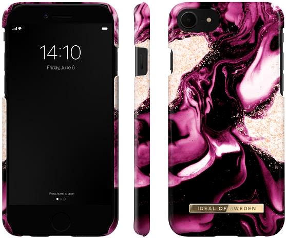 Kryt na mobil iDeal Of Sweden Fashion pre iPhone 8/7/6/6S/SE (2020/2022) golden ruby ...