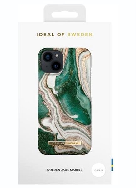 Handyhülle iDeal Of Sweden Fashion Cover für iPhone 13 - Golden Jade Marble ...