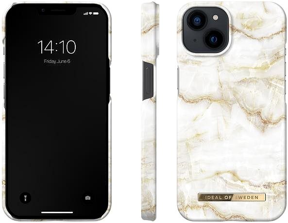 Handyhülle iDeal Of Sweden Fashion Cover für iPhone 13 - Golden Pearl Marble ...