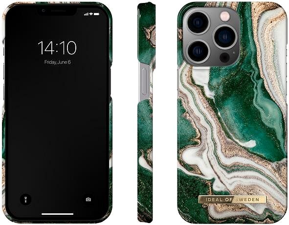 Kryt na mobil iDeal Of Sweden Fashion pre iPhone 13 Pro golden jade marble ...