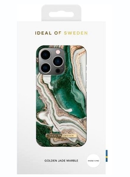 Handyhülle iDeal Of Sweden Fashion Cover für iPhone 13 Pro - Golden Jade Marble ...