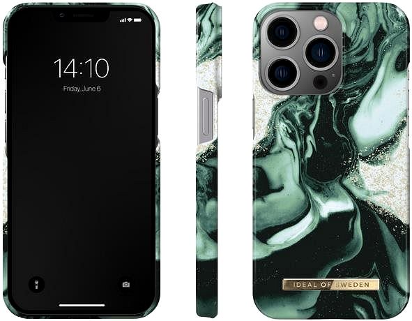 Handyhülle iDeal Of Sweden Fashion Cover für iPhone 13 Pro - Golden Olive Marble ...