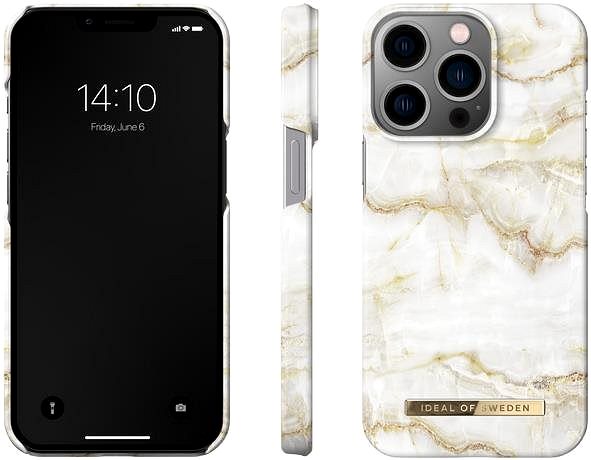 Kryt na mobil iDeal Of Sweden Fashion pre iPhone 13 Pro golden pearl marble ...