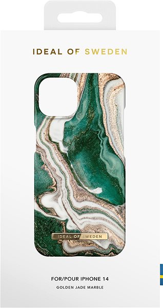 Handyhülle Mode iDeal von Schweden für iPhone 14 Golden Jade Marmor ...