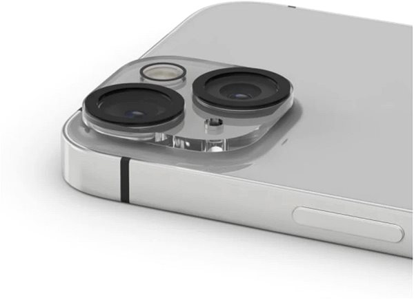 Objektiv-Schutzglas iDeal of Sweden für iPhone 15/15 Plus Seitlicher Anblick