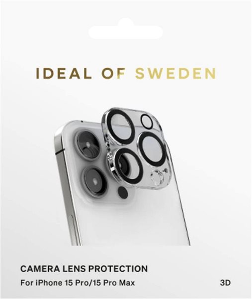 Objektiv-Schutzglas iDeal of Sweden für iPhone 15/15 Plus Verpackung/Box