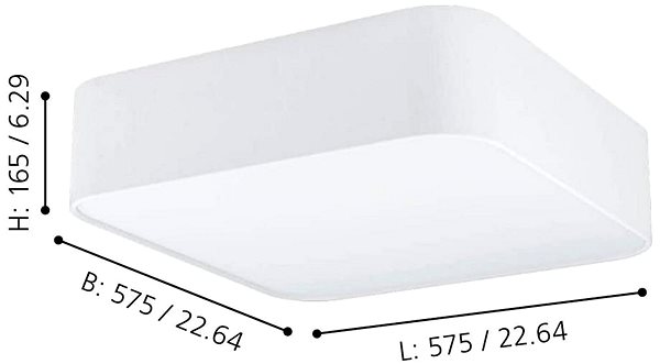Ceiling Light Eglo 99089 - Ceiling Lamp PASTERI SQUARE 5xE27/25W/230V ...