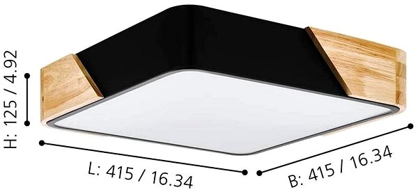 Eglo 99389 - GRIMALDINO 2xE27/28W/230V Ceiling Light Technical Drawing
