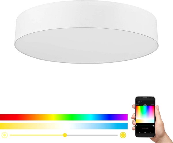 Ceiling Light Eglo 98665 - LED RGB Dimmable Ceiling Light ROMAO-C LED/42W/230V + Remote Control ...