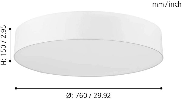 Ceiling Light Eglo 98665 - LED RGB Dimmable Ceiling Light ROMAO-C LED/42W/230V + Remote Control ...