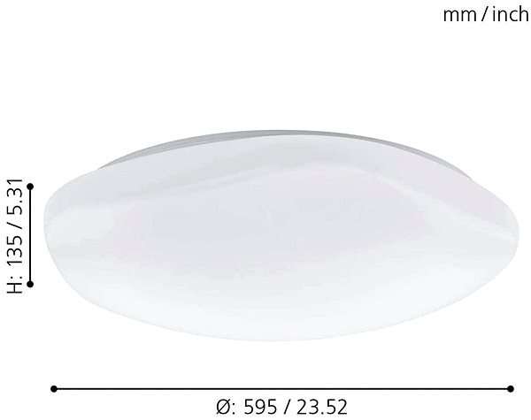 Ceiling Light Eglo 97921 - LED Dimmable Ceiling Light TOTARI-C LED/34W/230V Technical draft