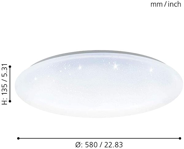 Stropní světlo Eglo 97922 - LED Stmívatelné stropní svítidlo TOTARI-C LED/34W/230V Technický nákres