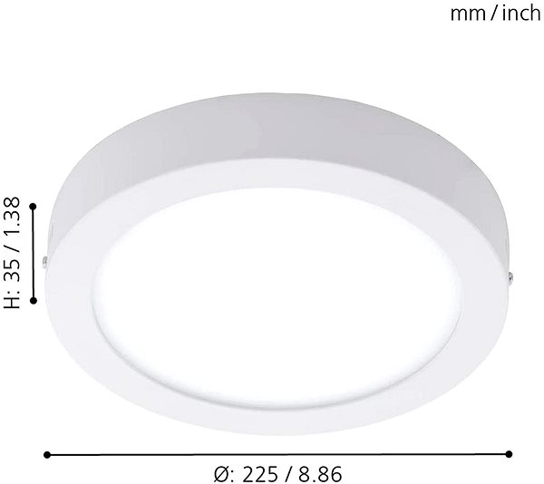 Ceiling Light Eglo 98171 - LED Dimmable Outdoor Ceiling Light ARGOLIS-C LED/16,5W/230V IP44 Technical draft