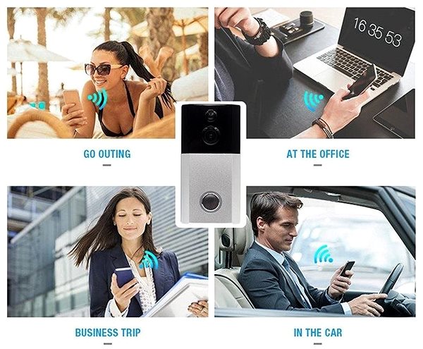 Zvonček iQtech SmartLife C300, WiFi zvonček s kamerou Lifestyle