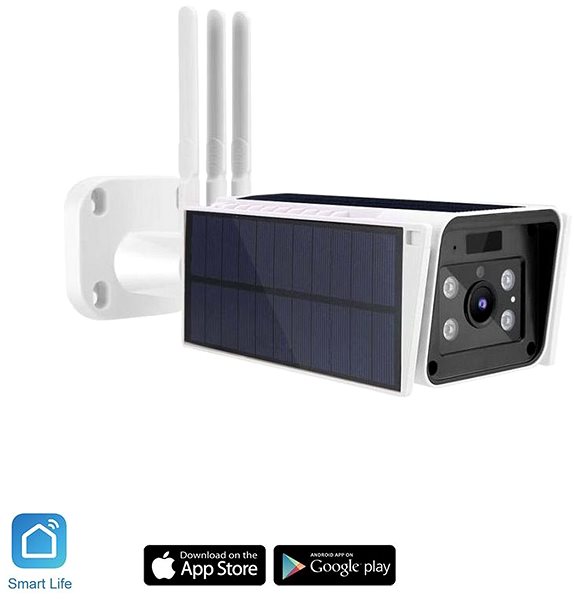 IP Camera iQtech Smartlife BC02W, Outdoor Smart Wi-Fi IP Camera Battery Solar, IP66 Lateral view
