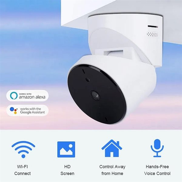 Überwachungskamera iQtech® SmartLife SB011, Wi-Fi Garagenkamera mit Toröffner ...