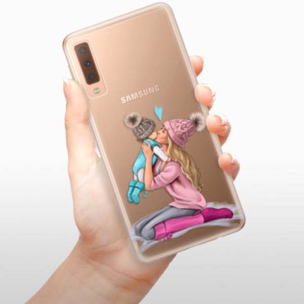 Kryt na mobil iSaprio Kissing Mom - Blond and Boy na Samsung Galaxy A7 (2018) ...