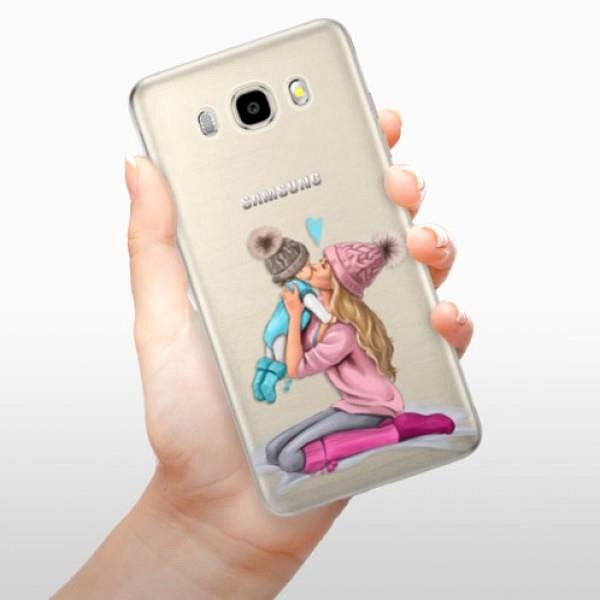 Kryt na mobil iSaprio Kissing Mom – Blond and Boy pre Samsung Galaxy J5 (2016) ...