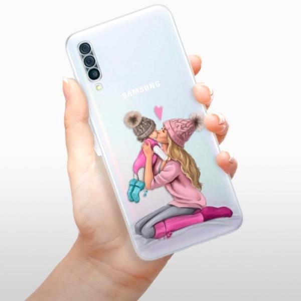Kryt na mobil iSaprio Kissing Mom - Blond and Girl na Samsung Galaxy A50 ...