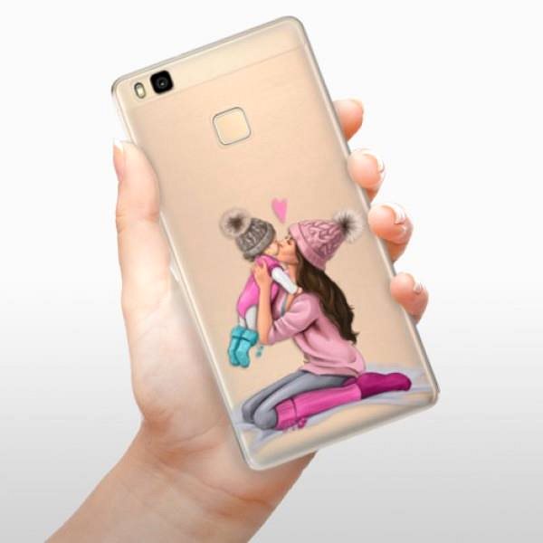 Kryt na mobil iSaprio Kissing Mom - Brunette and Girl na Huawei P9 Lite ...