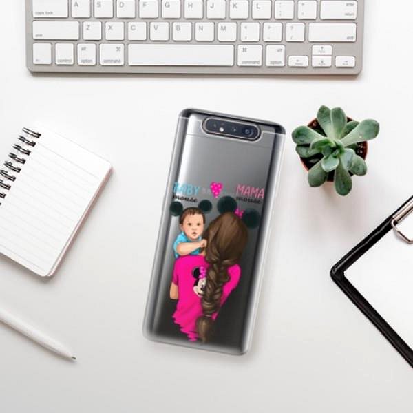 Kryt na mobil iSaprio Mama Mouse Brunette and Boy na Samsung Galaxy A80 ...
