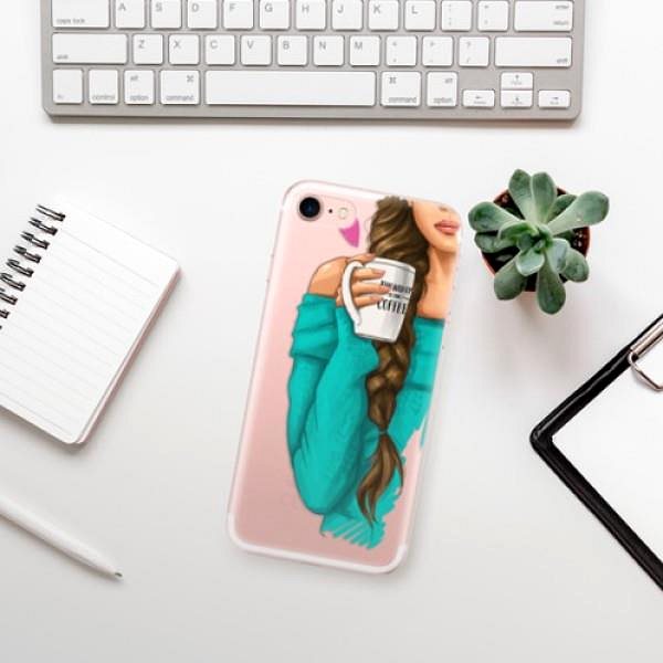 Kryt na mobil iSaprio My Coffe and Brunette Girl pre iPhone 7/ 8/ SE 2020/ SE 2022 ...