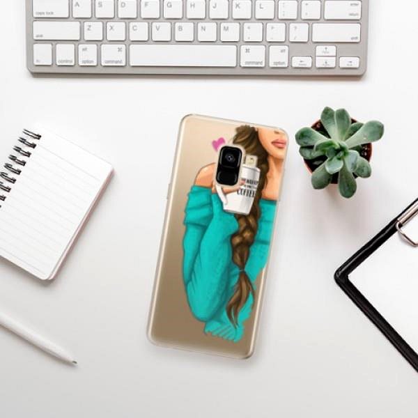 Kryt na mobil iSaprio My Coffe and Brunette Girl pre Samsung Galaxy A8 2018 ...