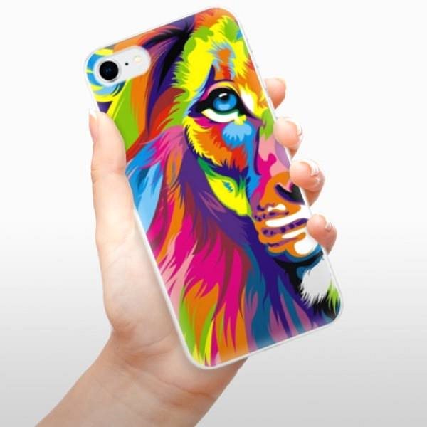 Kryt na mobil iSaprio Rainbow Lion na iPhone SE 2020 ...