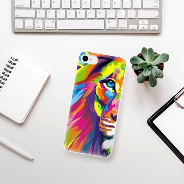 Kryt na mobil iSaprio Rainbow Lion na iPhone SE 2020 ...