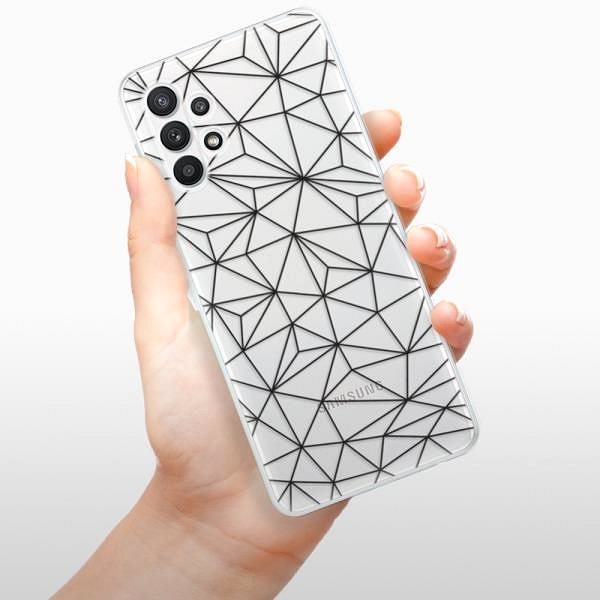 Kryt na mobil iSaprio Abstract Triangles 03 – black pre Samsung Galaxy A32 LTE ...
