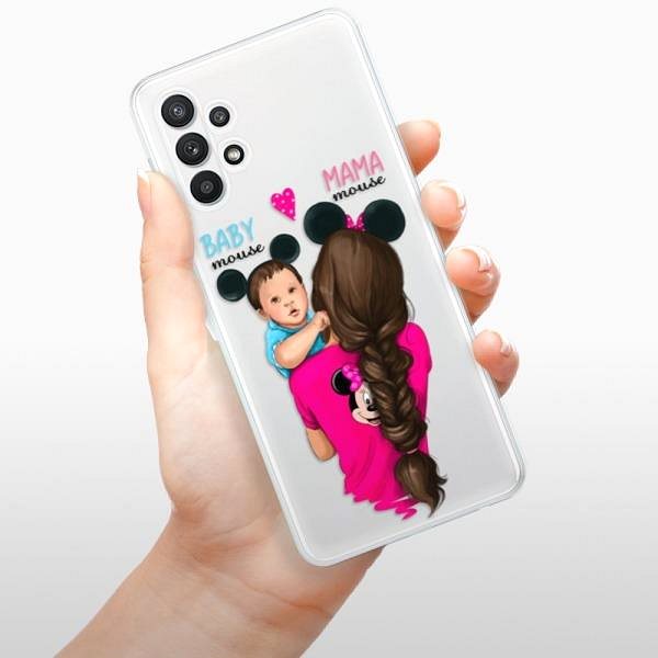 Kryt na mobil iSaprio Mama Mouse Brunette and Boy pro Samsung Galaxy A32 LTE ...