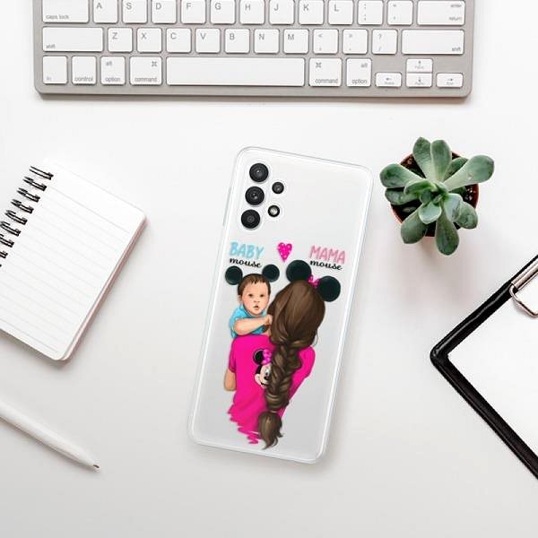 Kryt na mobil iSaprio Mama Mouse Brunette and Boy pro Samsung Galaxy A32 LTE ...