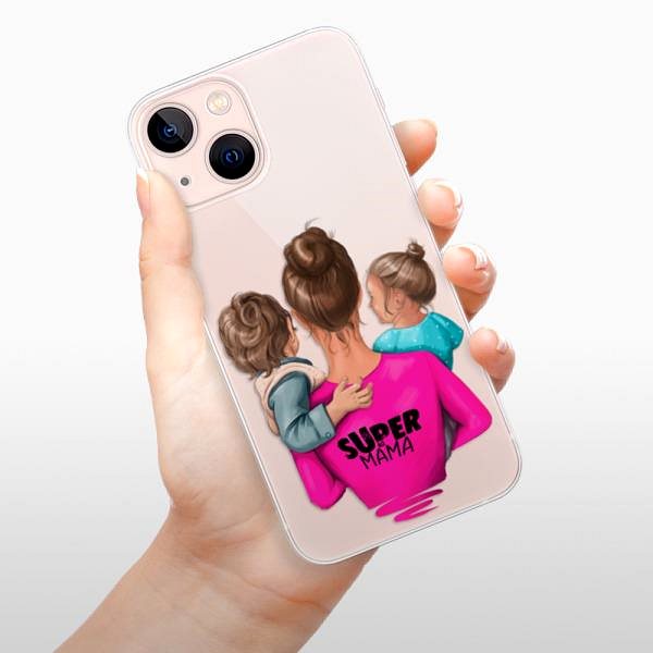 Kryt na mobil iSaprio Super Mama – Boy and Girl pre iPhone 13 mini ...