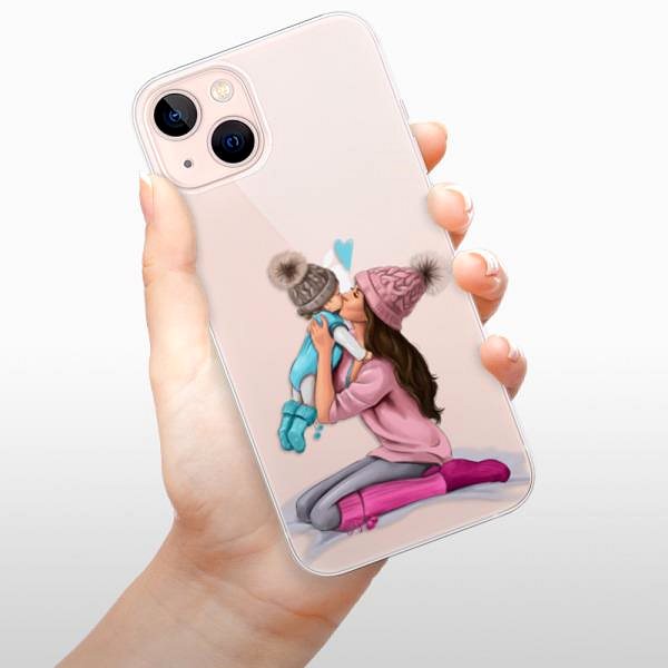 Kryt na mobil iSaprio Kissing Mom – Brunette and Boy pre iPhone 13 ...
