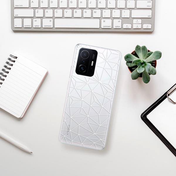 Kryt na mobil iSaprio Abstract Triangles 03 white pre Xiaomi 11T/11T Pro ...