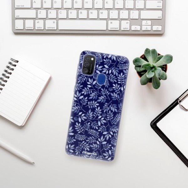 Kryt na mobil iSaprio Blue Leaves 05 pro Samsung Galaxy M21 ...