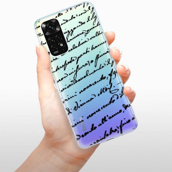Kryt na mobil iSaprio Handwriting 01 pro black na Xiaomi Redmi Note 11/Note 11S ...