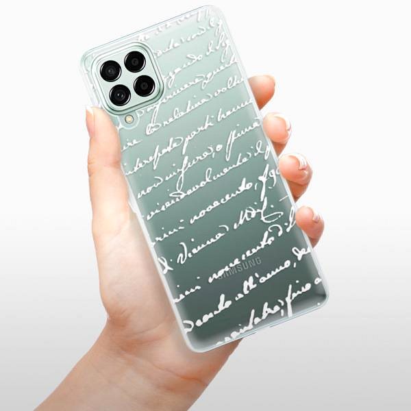 Kryt na mobil iSaprio Handwriting 01 white pre Samsung Galaxy M53 5G ...