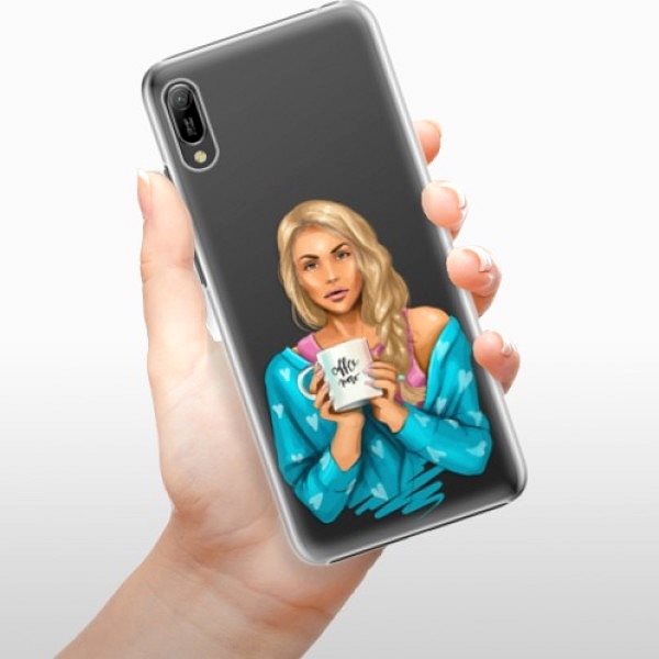 Kryt na mobil iSaprio Coffe Now - Blond na Huawei Y6 2019 ...