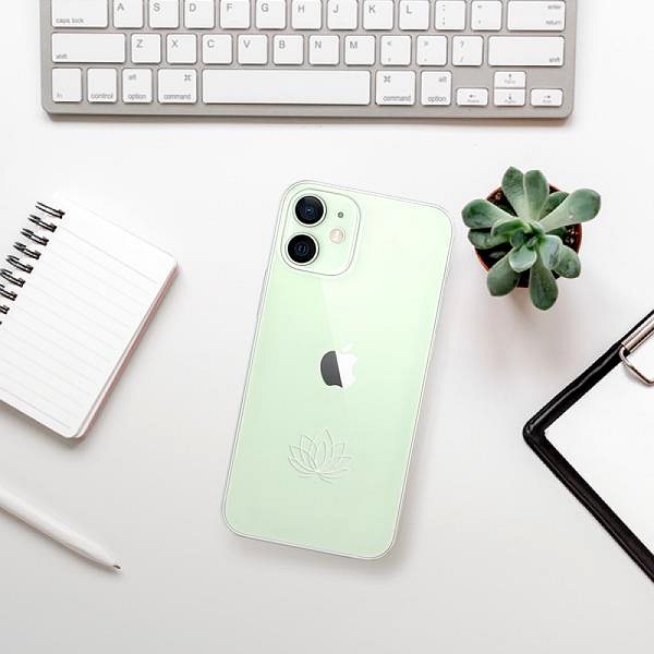 Kryt na mobil iSaprio číre puzdro - Lotos - iPhone 12 mini ...
