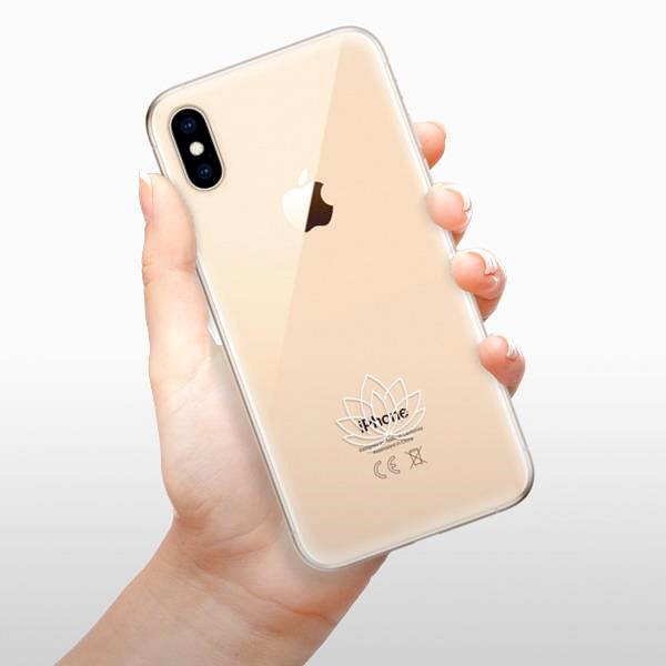 Kryt na mobil iSaprio číre puzdro - Lotos - iPhone XS ...