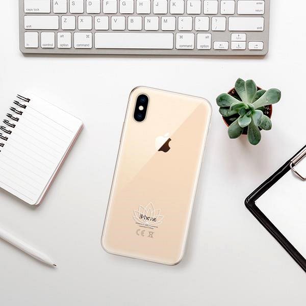 Kryt na mobil iSaprio číre puzdro - Lotos - iPhone XS ...