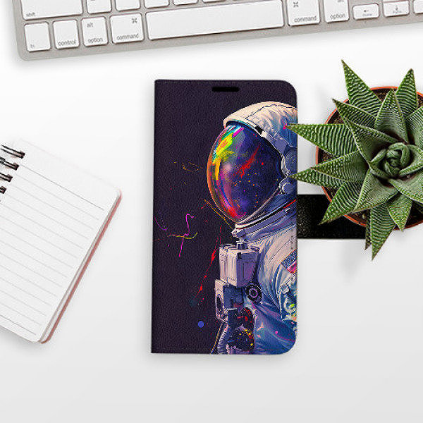 Pouzdro na mobil iSaprio Flip pouzdro Neon Astronaut 02 pro iPhone 16 Pro ...