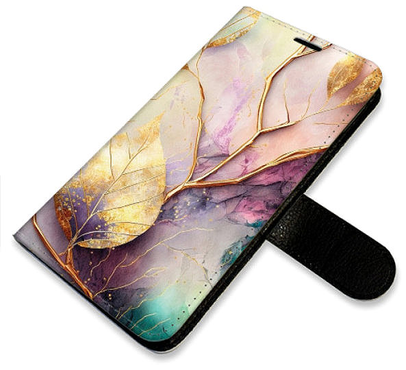 Puzdro na mobil iSaprio Flip puzdro Gold Leaves 02 pre Samsung Galaxy S24 FE ...