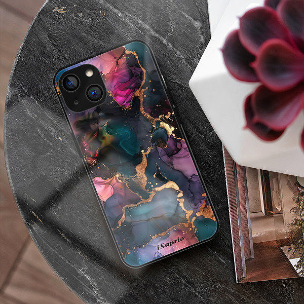 Kryt na mobil iSaprio Lesklé puzdro Dark Marble 10 – iPhone 14 ...
