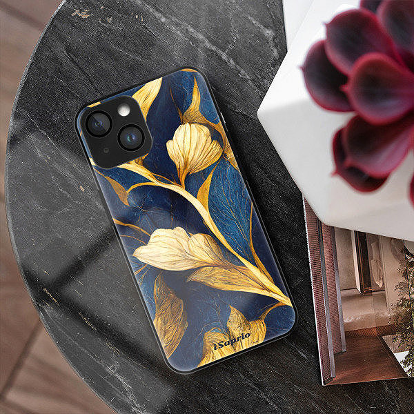 Kryt na mobil iSaprio Lesklé puzdro Gold Leaves – iPhone 15 ...
