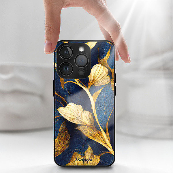 Kryt na mobil iSaprio Lesklé pouzdro Gold Leaves - iPhone 15 Pro ...