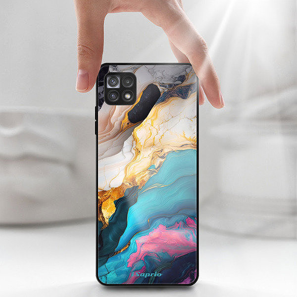 Kryt na mobil iSaprio Lesklé puzdro Color Marble 21 – Samsung Galaxy A22 5G ...