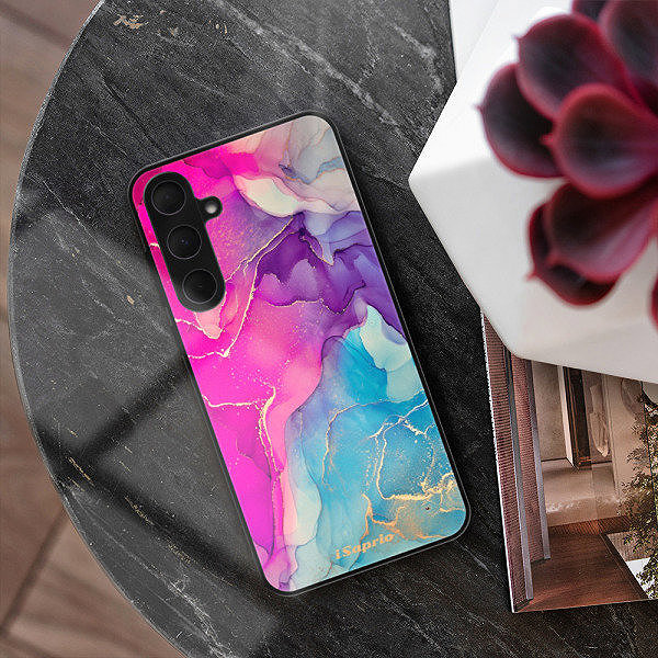 Kryt na mobil iSaprio Lesklé puzdro Purple Ink – Samsung Galaxy A35 5G ...